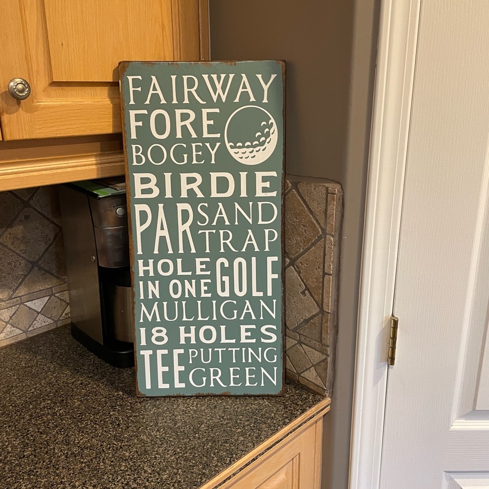Golf wood wall art